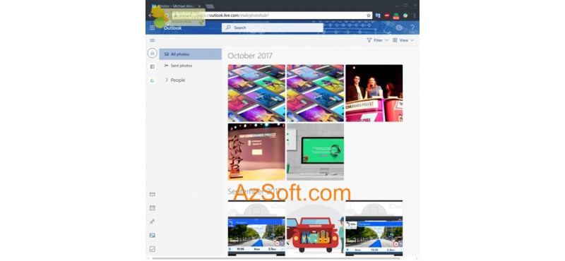 Sử dụng trang web Outlook.com để chia sẻ ảnh Facebook và Google