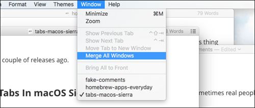 Tính năng quản lý cửa sổ trên macOS Sierra