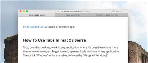 Tính năng quản lý cửa sổ trên macOS Sierra