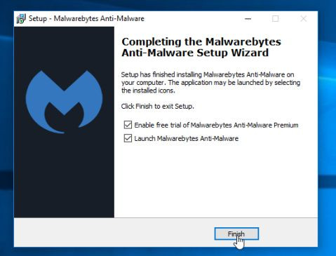 Malwarebytes Anti-Malware màn hình thiết lập chính thức