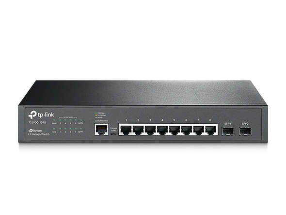 Thiết bị mạng Switch TP-Link TL-SG3210 (T2500G-10TS) JetStream™ 8-port Pure-Gigabit L2 Managed Switch