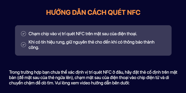 Cách quét và đọc NFC trên điện thoại dễ thành công với các ngân hàng