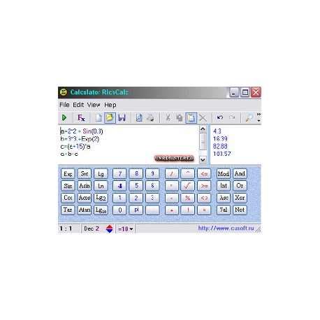 Programmable calculator RichCalc