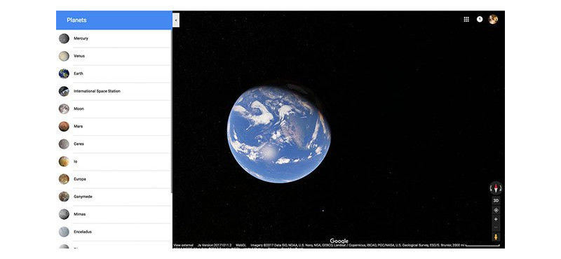 Khám phá mặt trăng và các hành tinh vô cùng chi tiết với tính năng mới trên Google Maps