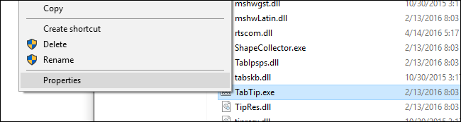 Kích chuột phải vào file TabTib.exe, sau đó chọn Properties
