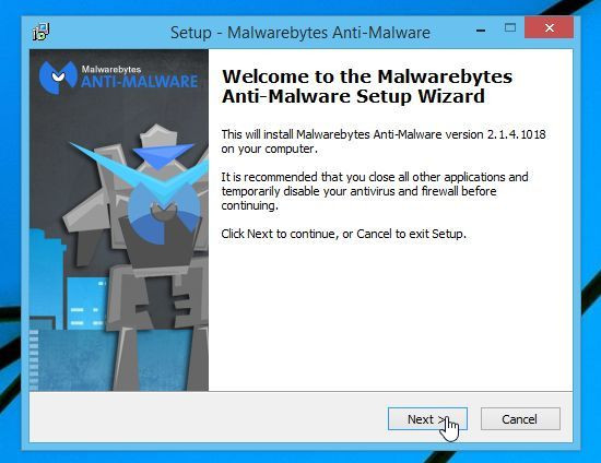Để cài đặt Malwarebytes Anti-Malware