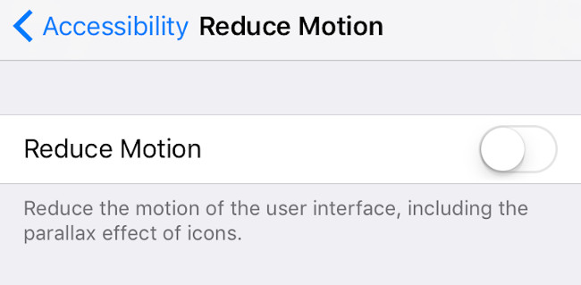Vô hiệu hóa Reduce Motion nếu Effects Message không hoạt động